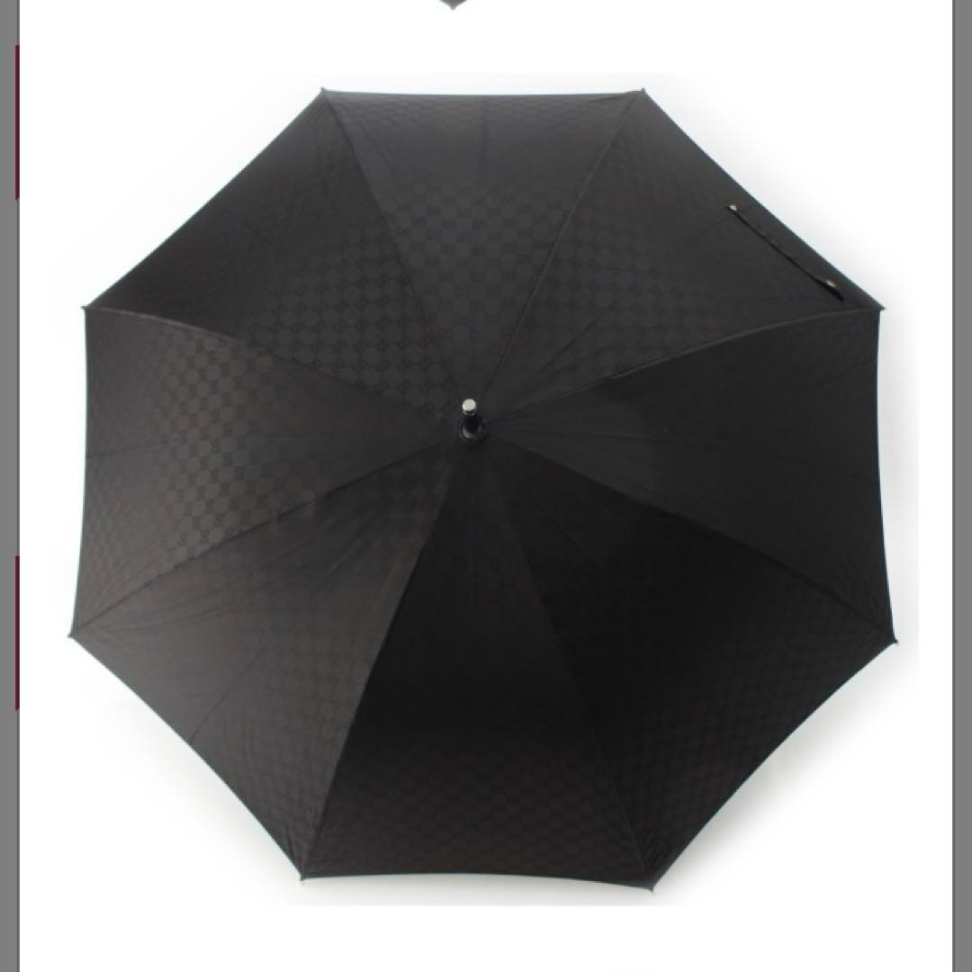 グッチ 傘 黒 GUCCI GG柄　総柄　モノグラム　長傘　アンブレラ　ブラック