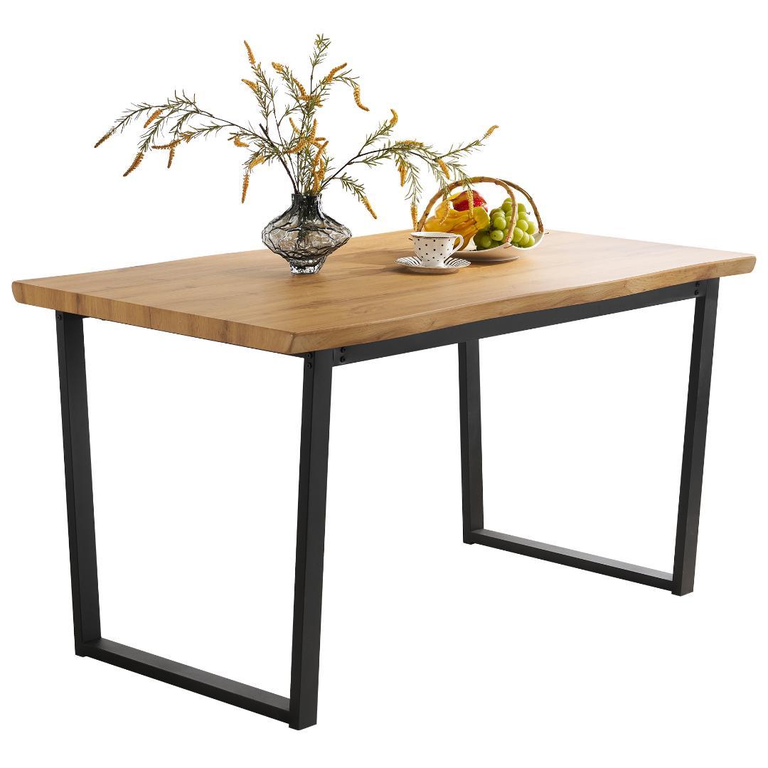 【オーク】ダイニングテーブル 食卓 2・4人用 幅140cm 組立非常に簡単