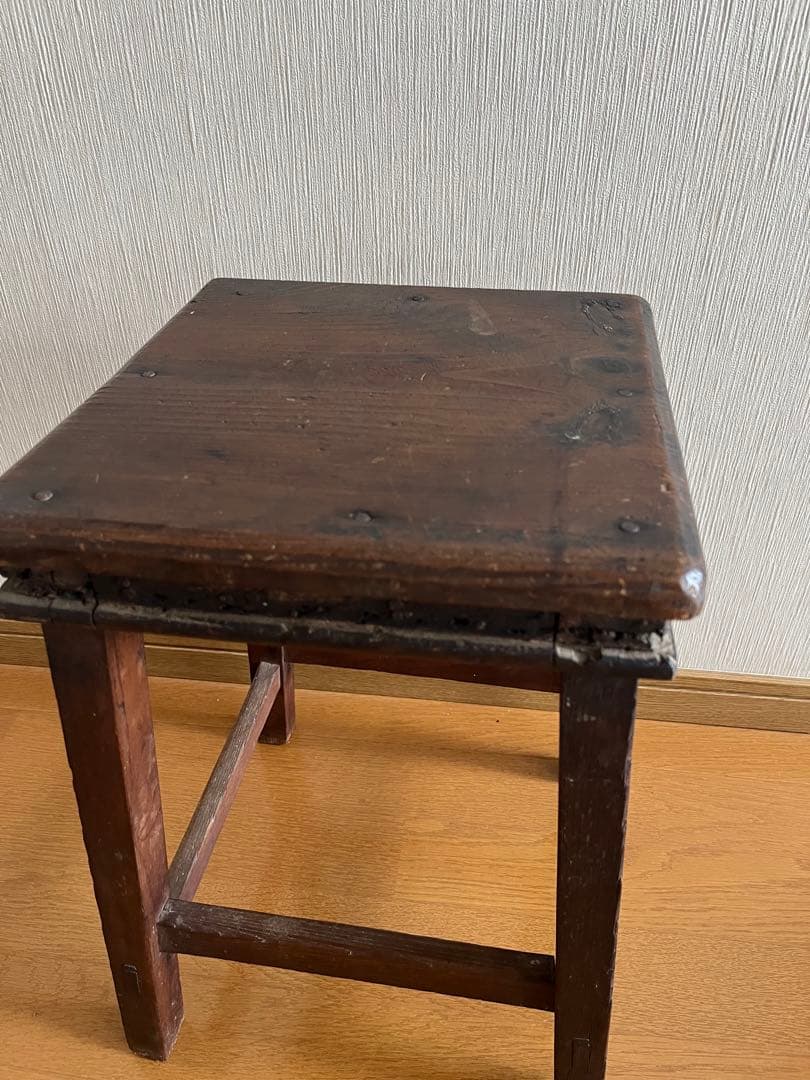 木製スツール　角椅子　チェア　椅子　花台　踏み台
