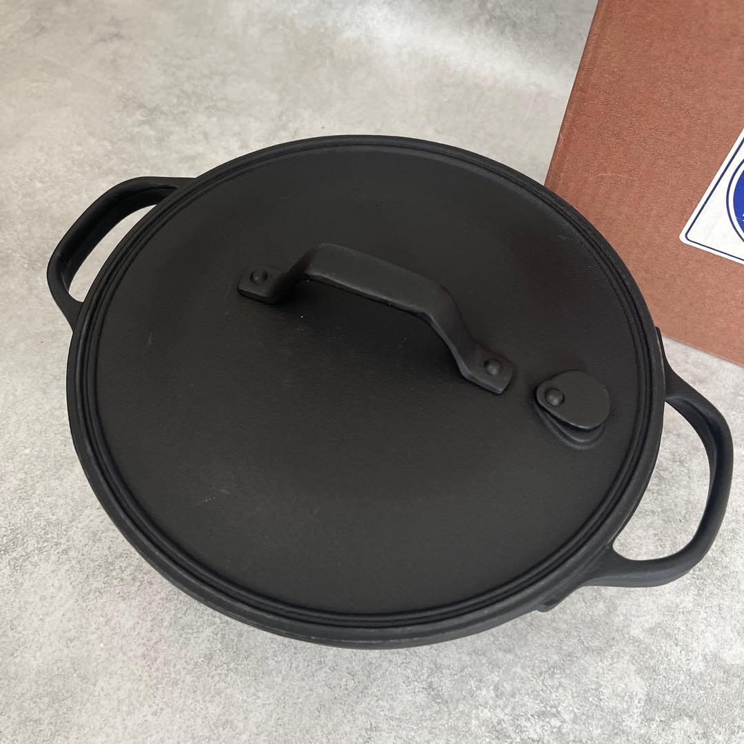 未使用　ガス、IH対応OIGEN 盛栄堂　南部鉄器　丸深 20cm CT-4