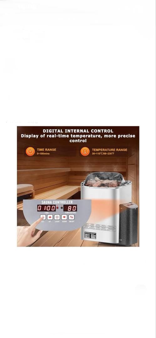 電気サウナストーブ、4.5Kw電気サウナヒーター、220V-240v