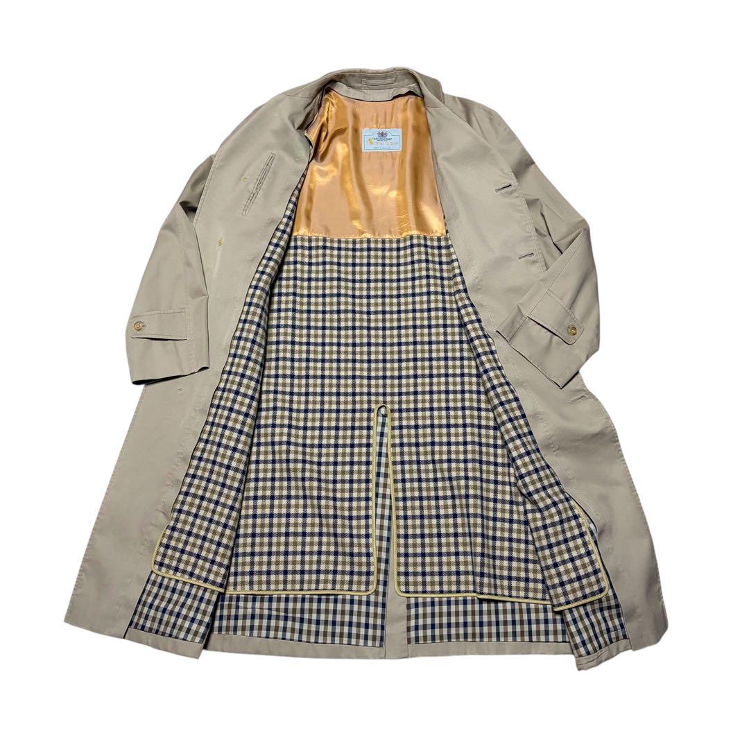 英国製　アクアスキュータム　バルマカーンコート　ステンカラーコート　ライナー付き