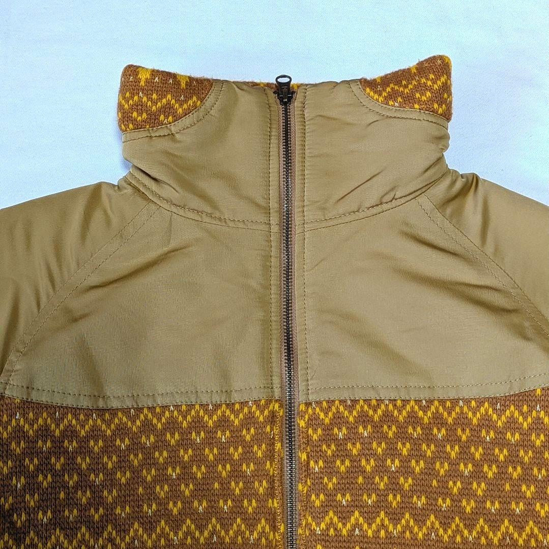 ファイルホーム　中綿 ジップアップブルゾンМ 異素材切替