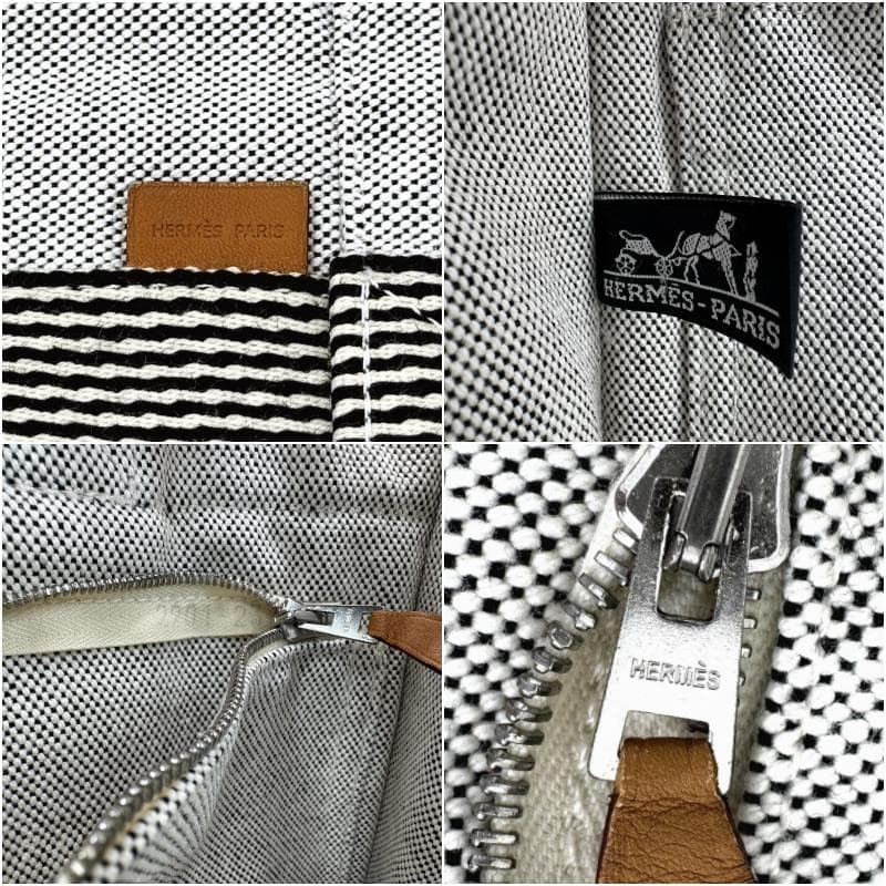 エルメス　ニューフールトゥ PM　トートバッグ　キャンバス　グレー系 【廃盤】