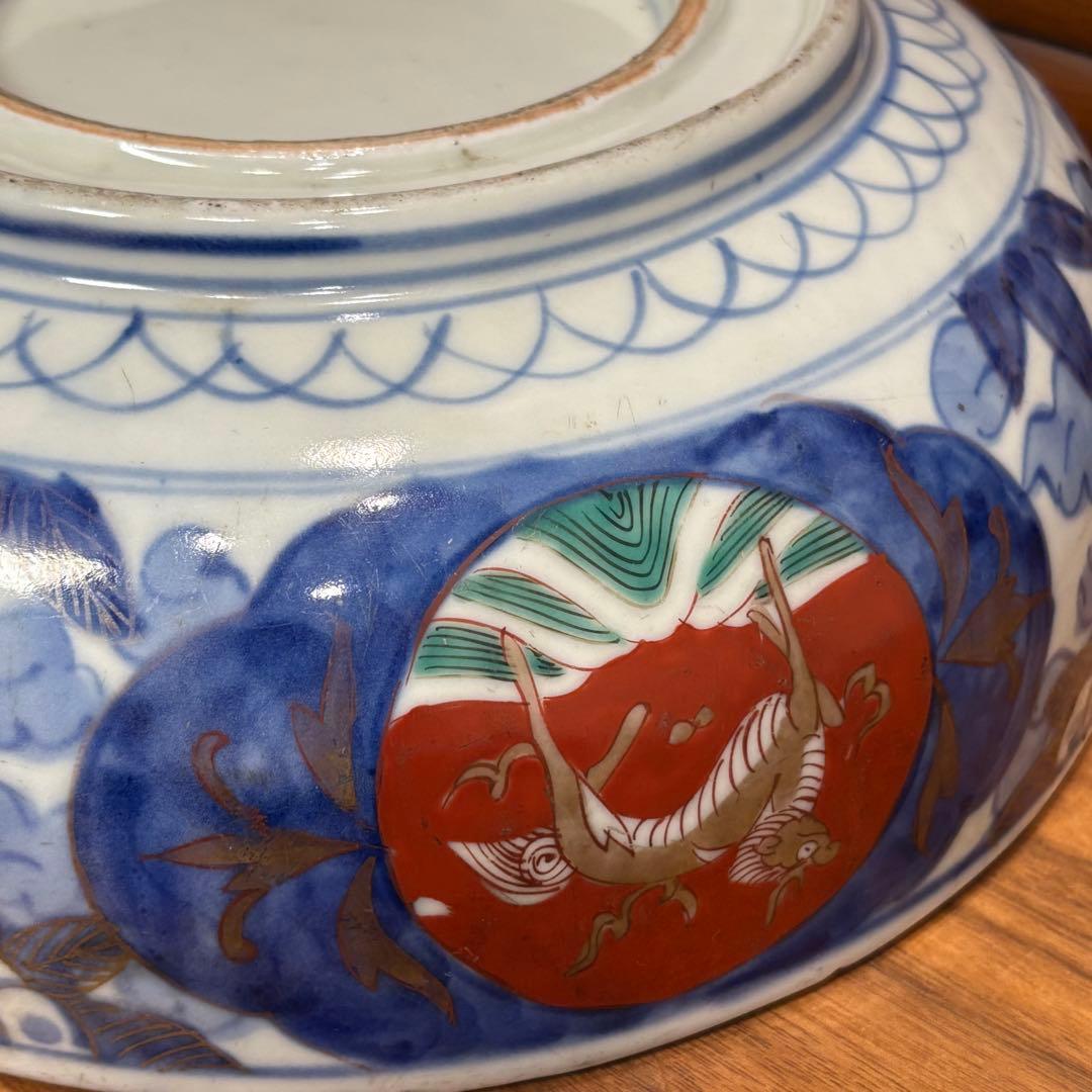 江戸時代　古伊万里　赤絵大鉢