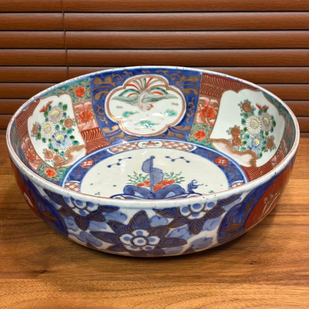 江戸時代　古伊万里　赤絵大鉢