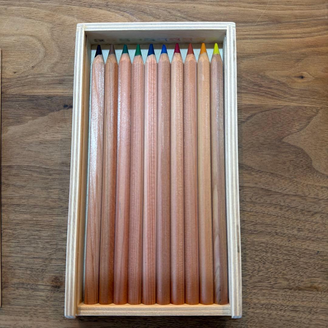 チェスキー・クルムロフ購入 エゴンシーレ 色鉛筆 10色 木箱