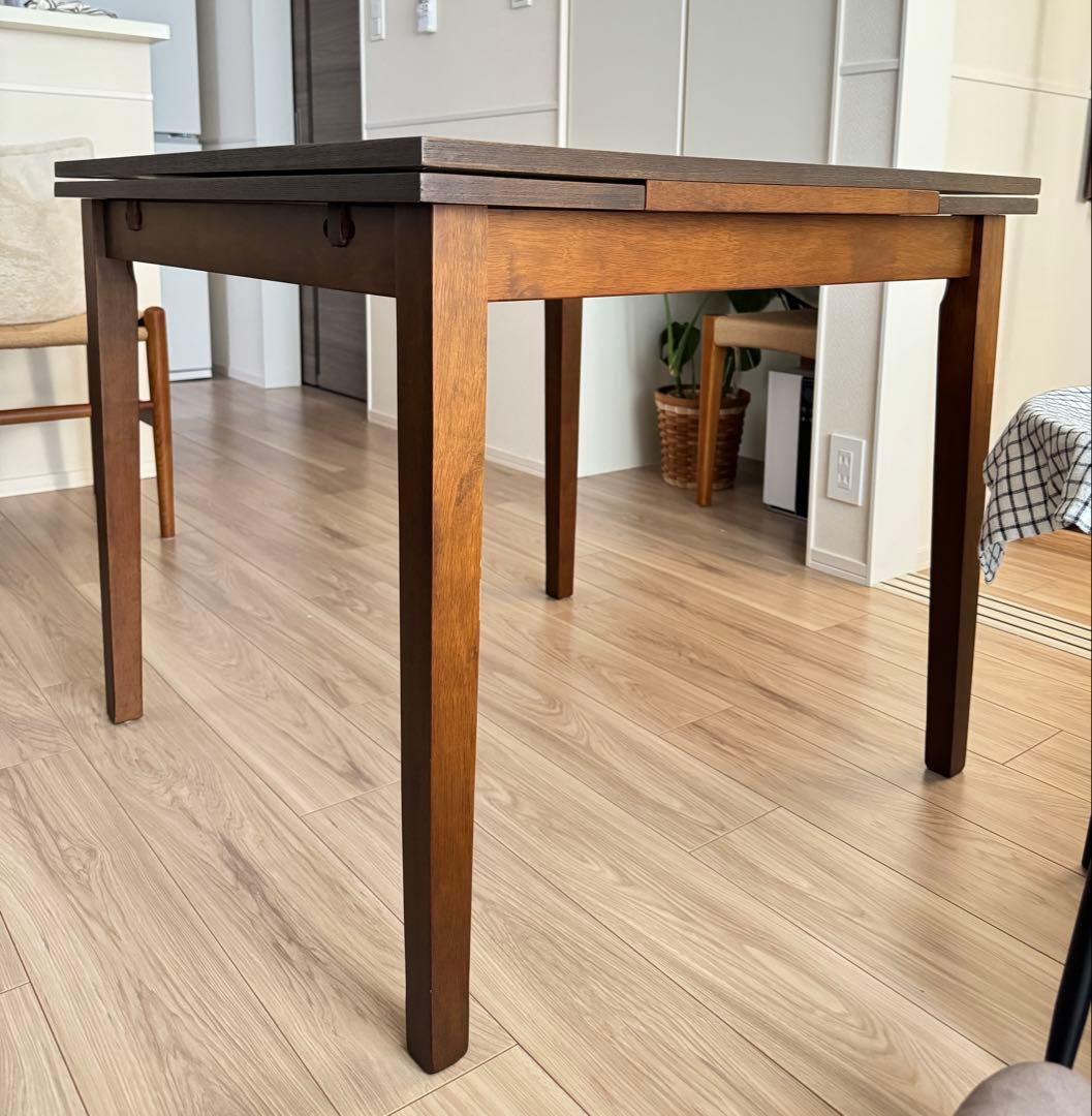 【送料込み】伸長式ダイニングテーブル(ジギー2 DBR)