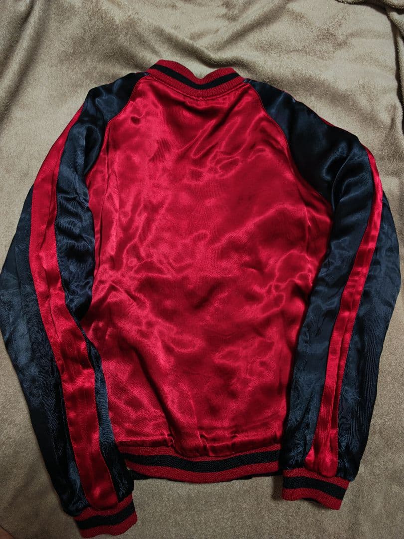 六無人 美品 別珍 ２面用 スカジャン 日本限定 龍 レーヨン unisex