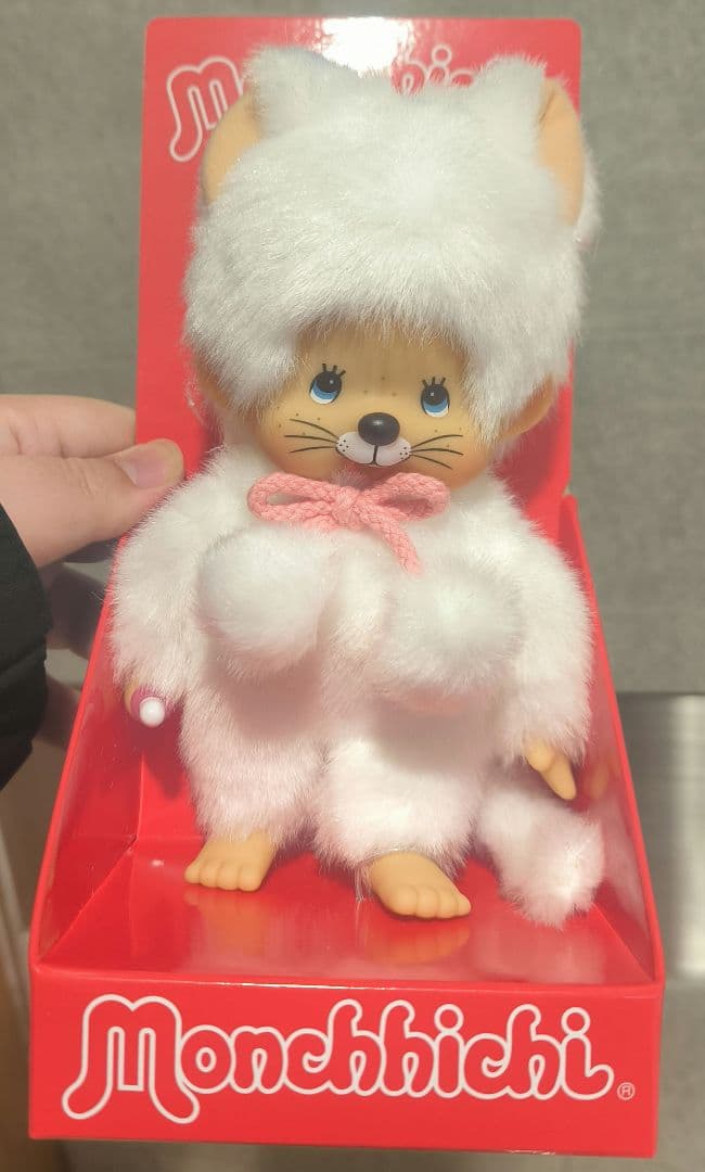【海外限定】モンチッチ　白い猫　ホワイトキャット