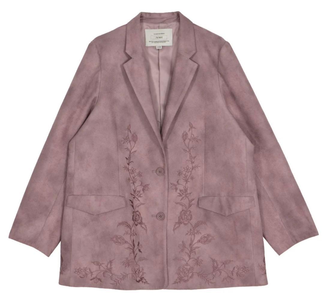 SYNTHETIC SUEDE EMBROIDERY JACKET（M）