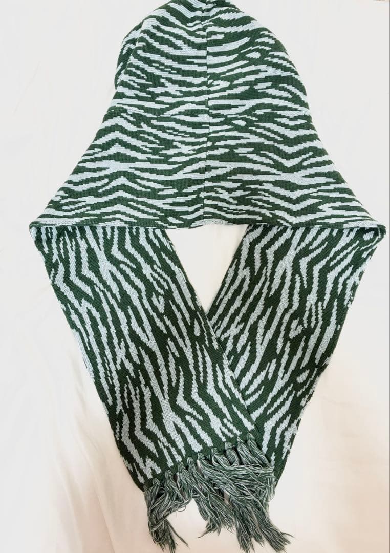 BoTTボットフードマフラーZebra Hood Scarf greenグリーン