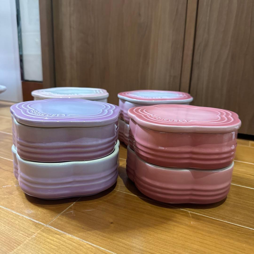 LE CREUSET スタッキングラムカン フルール 全色4個セット お重