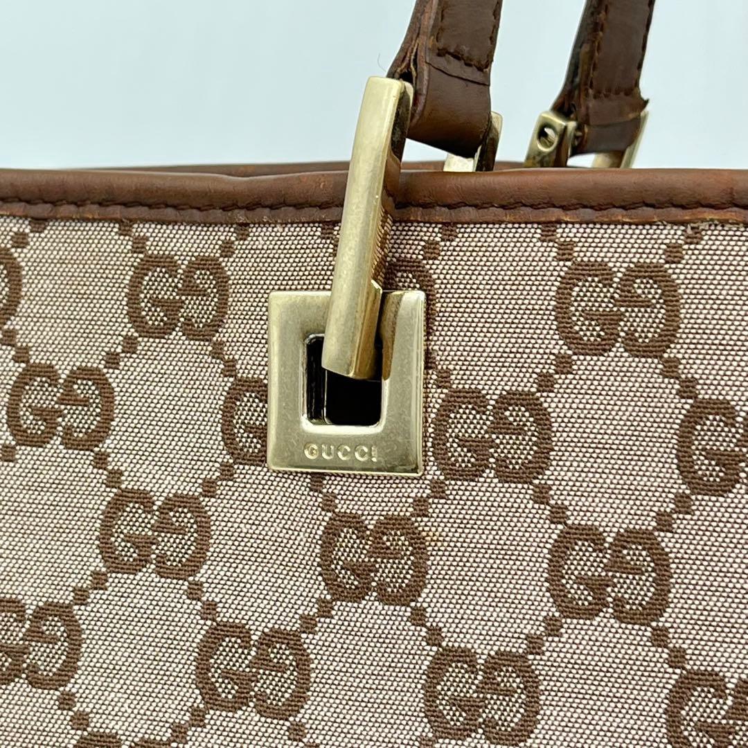 GUCCI トートバッグ 肩掛け GGキャンバス ゴールド金具 002 1098