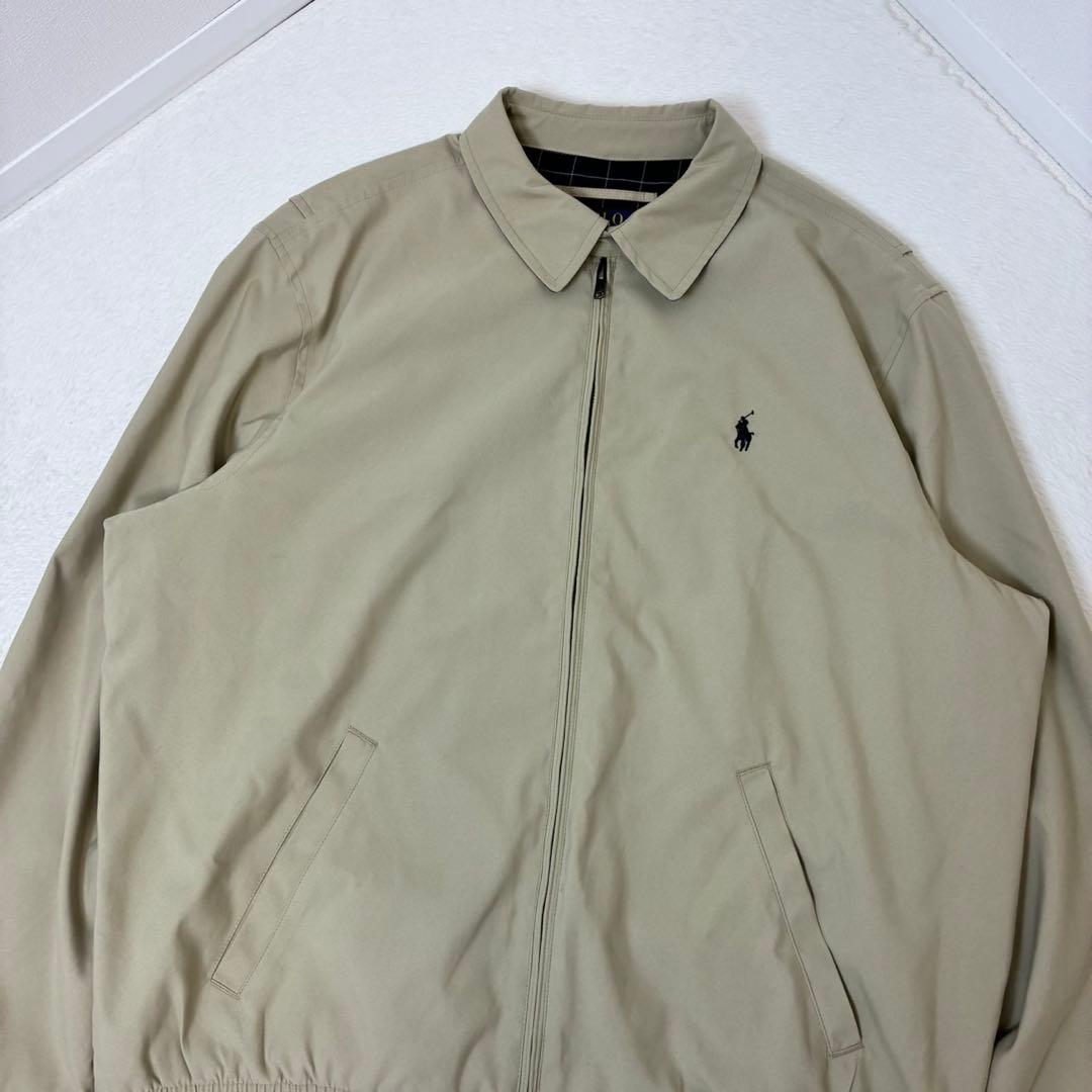 ポロラルフローレン　スウィングトップ　ベージュ　ポニー刺繍　Lサイズ　総裏地