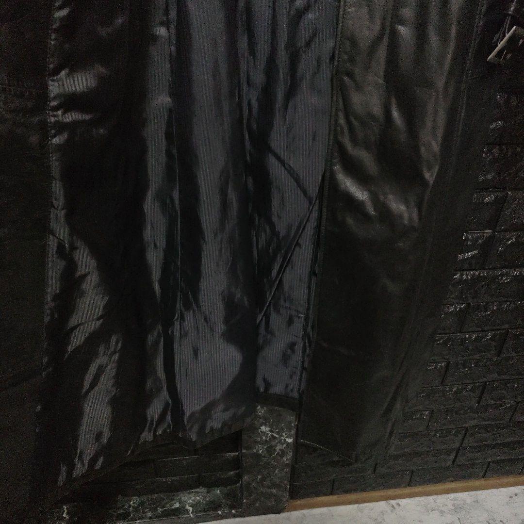 か*き様 美品希少　トルネードマート　黒レザー（牛革）スーパーロング丈　１３０c