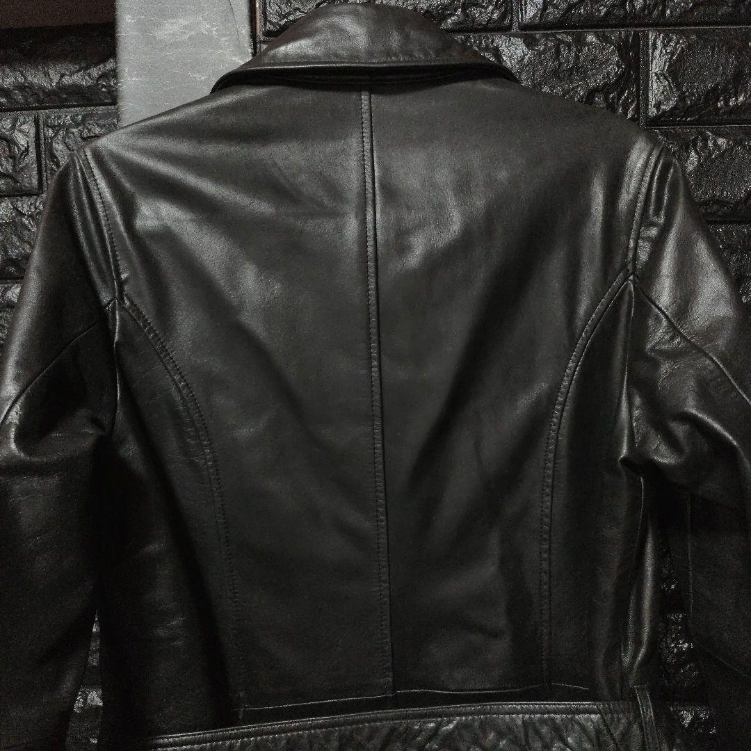 か*き様 美品希少　トルネードマート　黒レザー（牛革）スーパーロング丈　１３０c