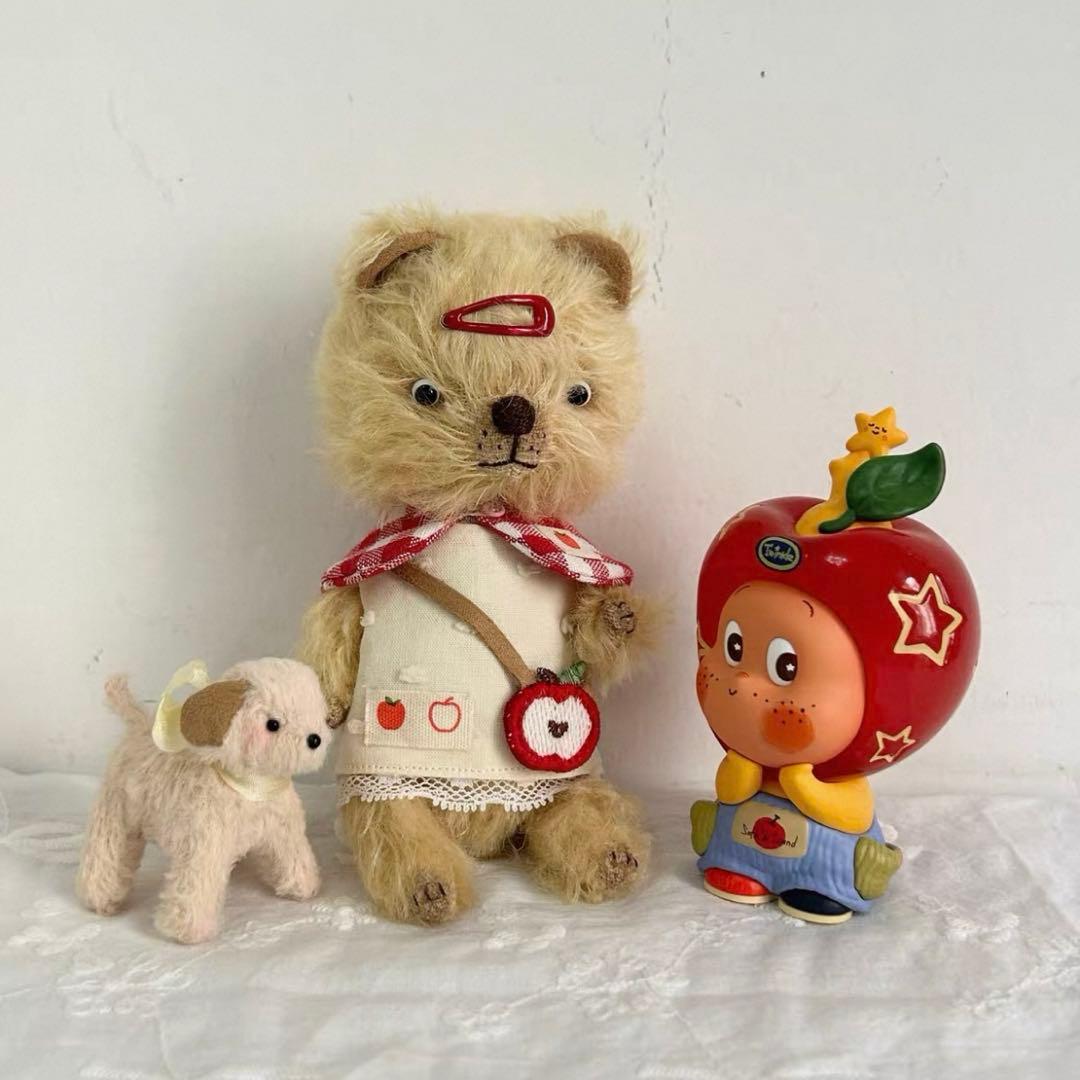 アップルテディベア 熊 アーティストベア 海外作家様 ハンドメイド ぬいぐるみ