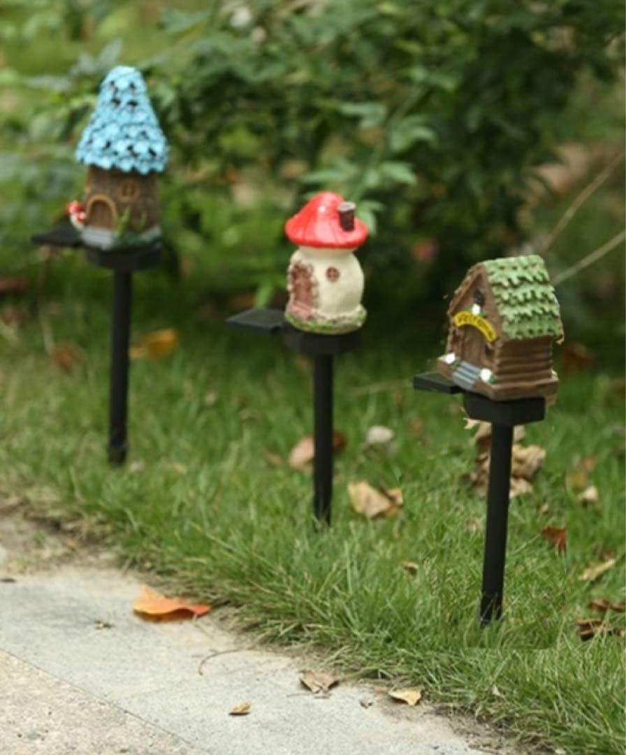 値下げ中！ガーデン オーナメント ソーラー フェアリーハウス