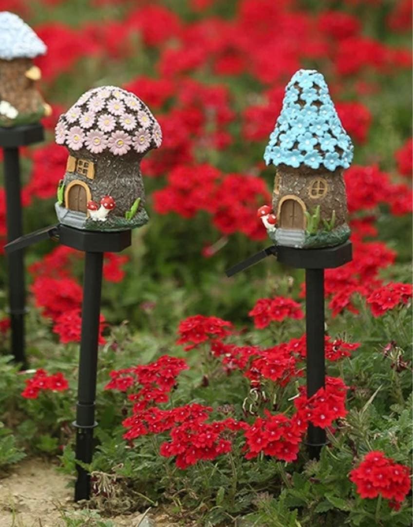 値下げ中！ガーデン オーナメント ソーラー フェアリーハウス