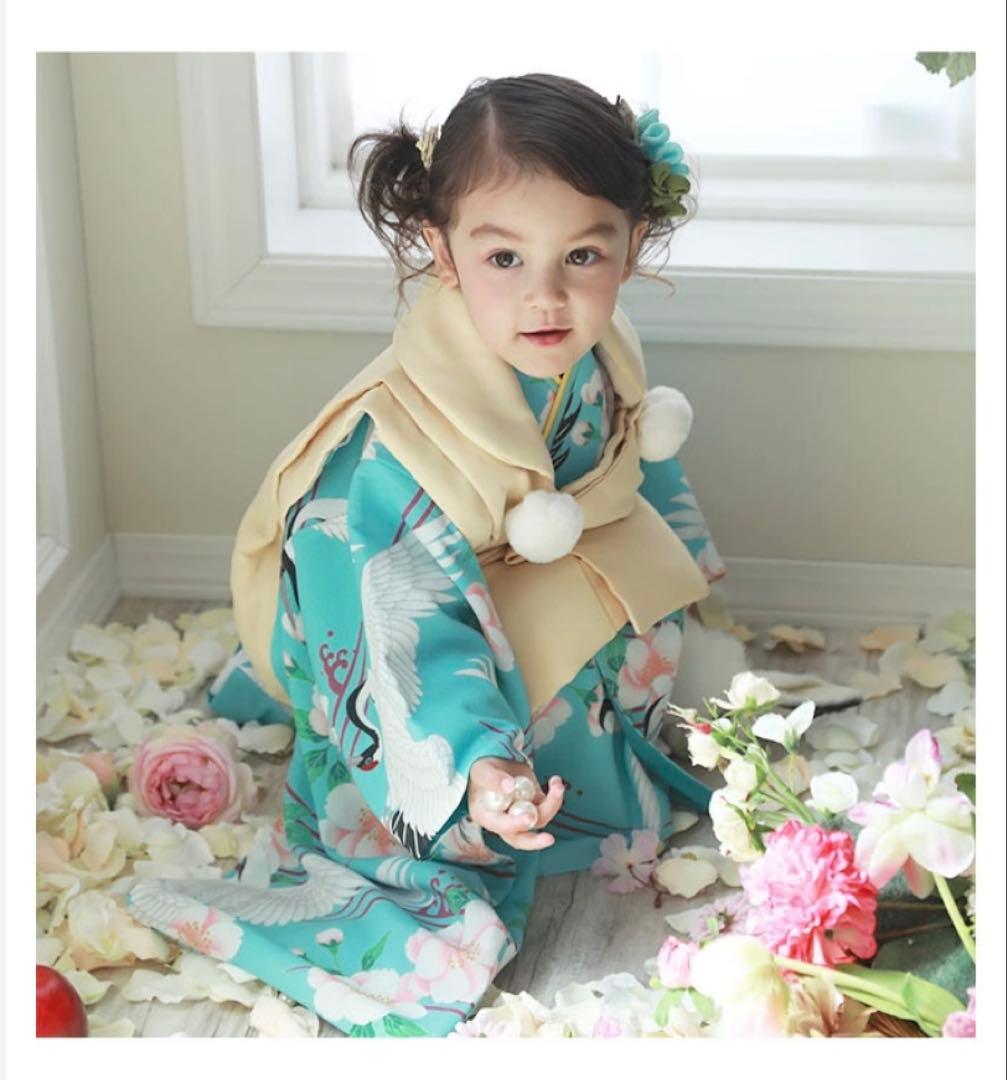 被布 七五三 着物 鶴 catherine cottage 3歳