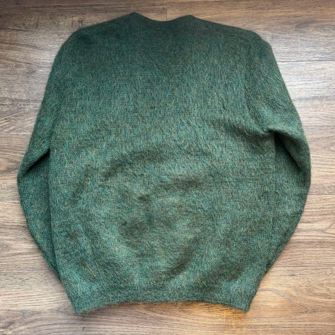 50s〜60s モヘアカーディガン グリーン メランジ 毛足長