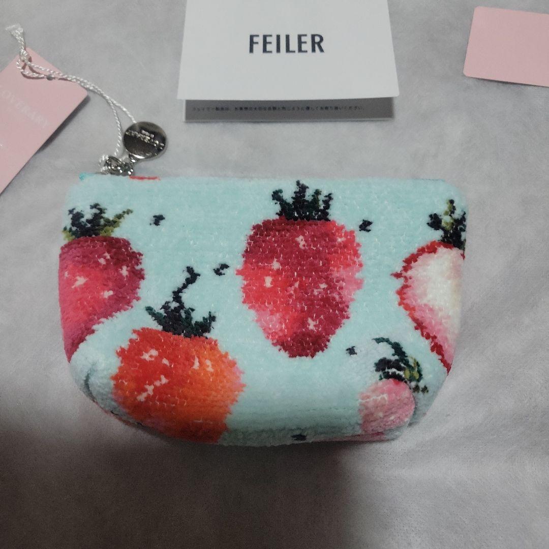 フェイラー ストロベリードット キー&カードポーチ 舟型 ポーチ S 2点セット