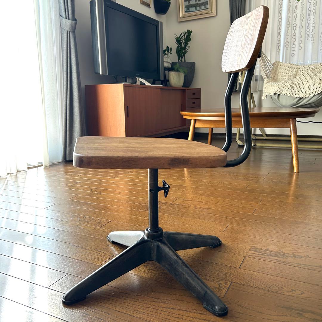 1点もの ヴィンテージ アンティーク ダイニングチェア デスクチェア 回転椅子