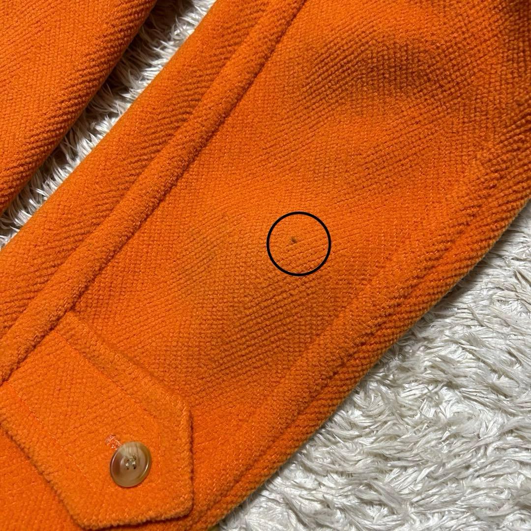 オールドイングランド ダッフルコート ヘリンボーン オレンジ L相当