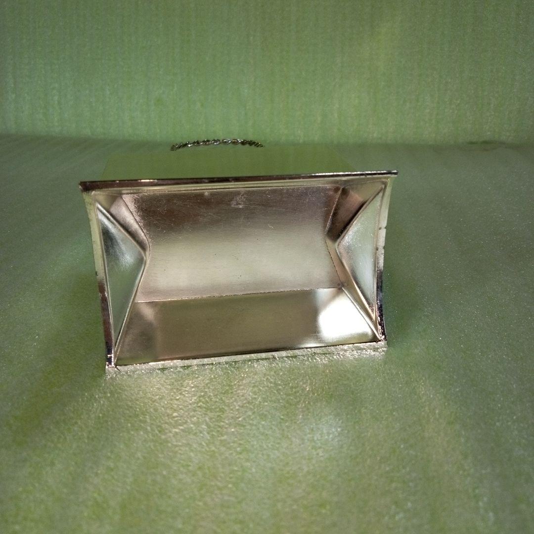 手提げ袋型金属製オブジェ　ショッピングバッグ　ミニチュアバッグ　置物　メタル