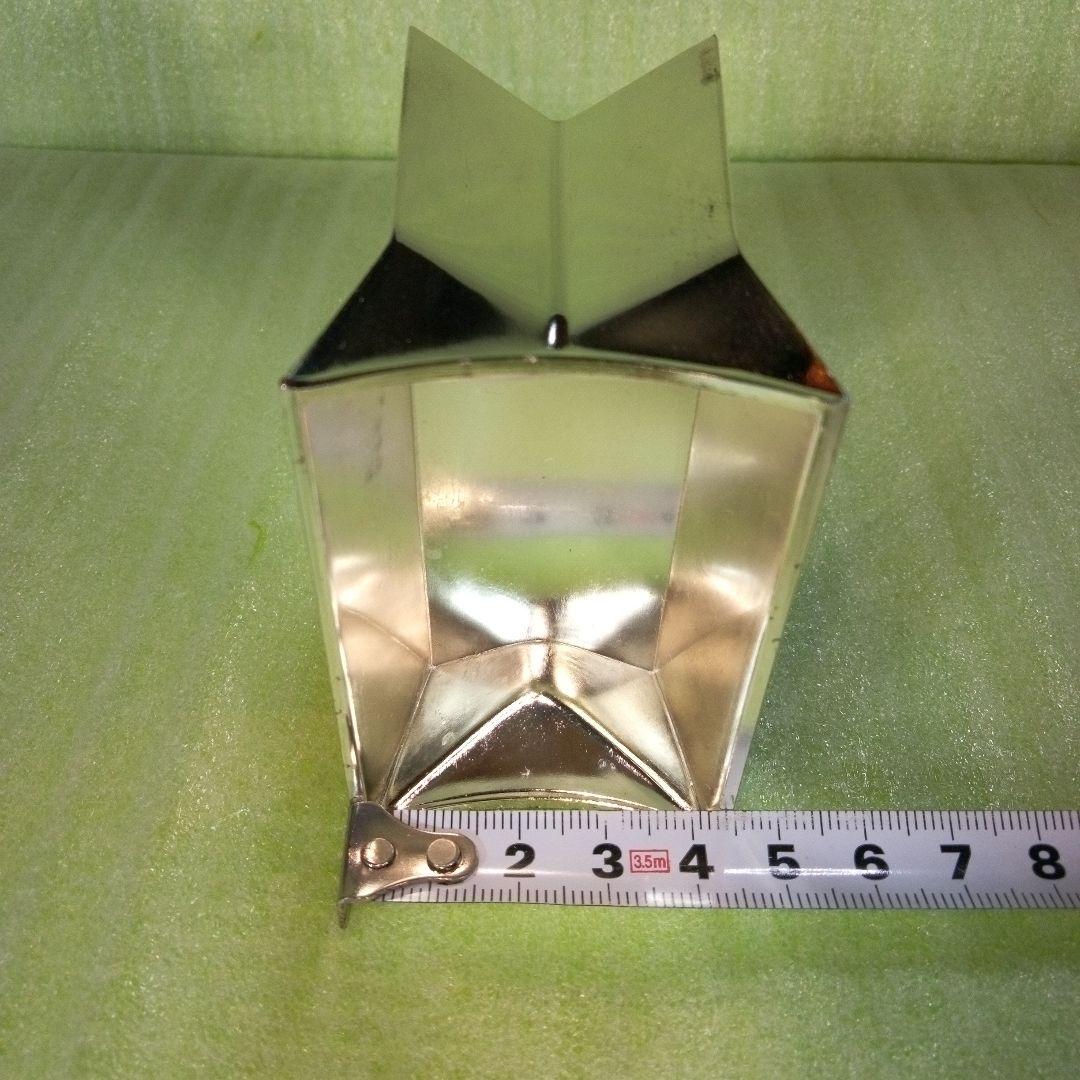 手提げ袋型金属製オブジェ　ショッピングバッグ　ミニチュアバッグ　置物　メタル