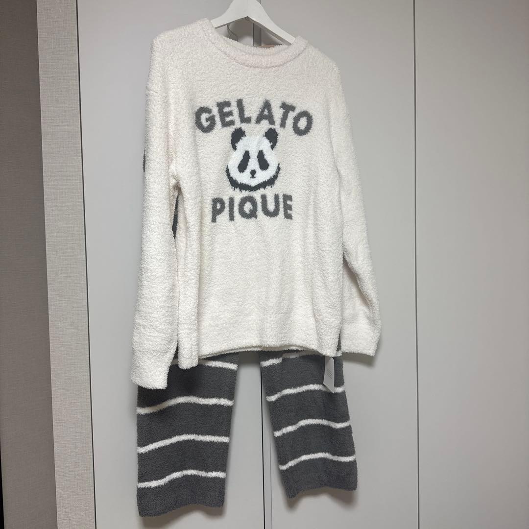 男女兼用　新品タグ付きGELATO PIQUE パンダルームウェア 上下セット