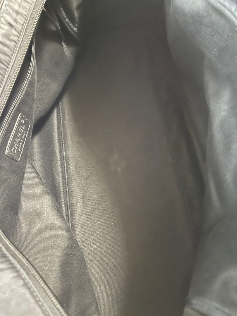 シャネル ボストンバッグ　パリ ニューヨークライン ブラック