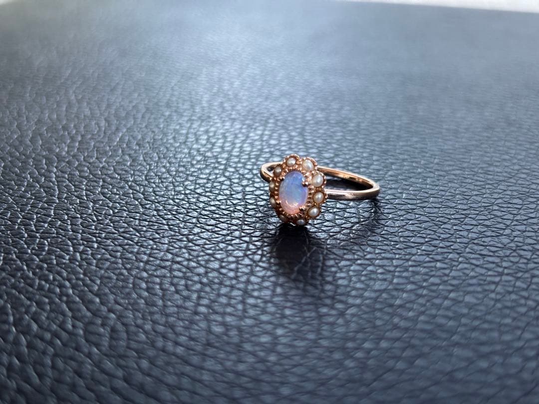 【ete】オパール　アンティーク調デザインリング