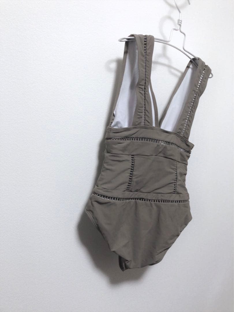 anzie ラダーカット グレージュ ワンピース 水着 スイムウェア