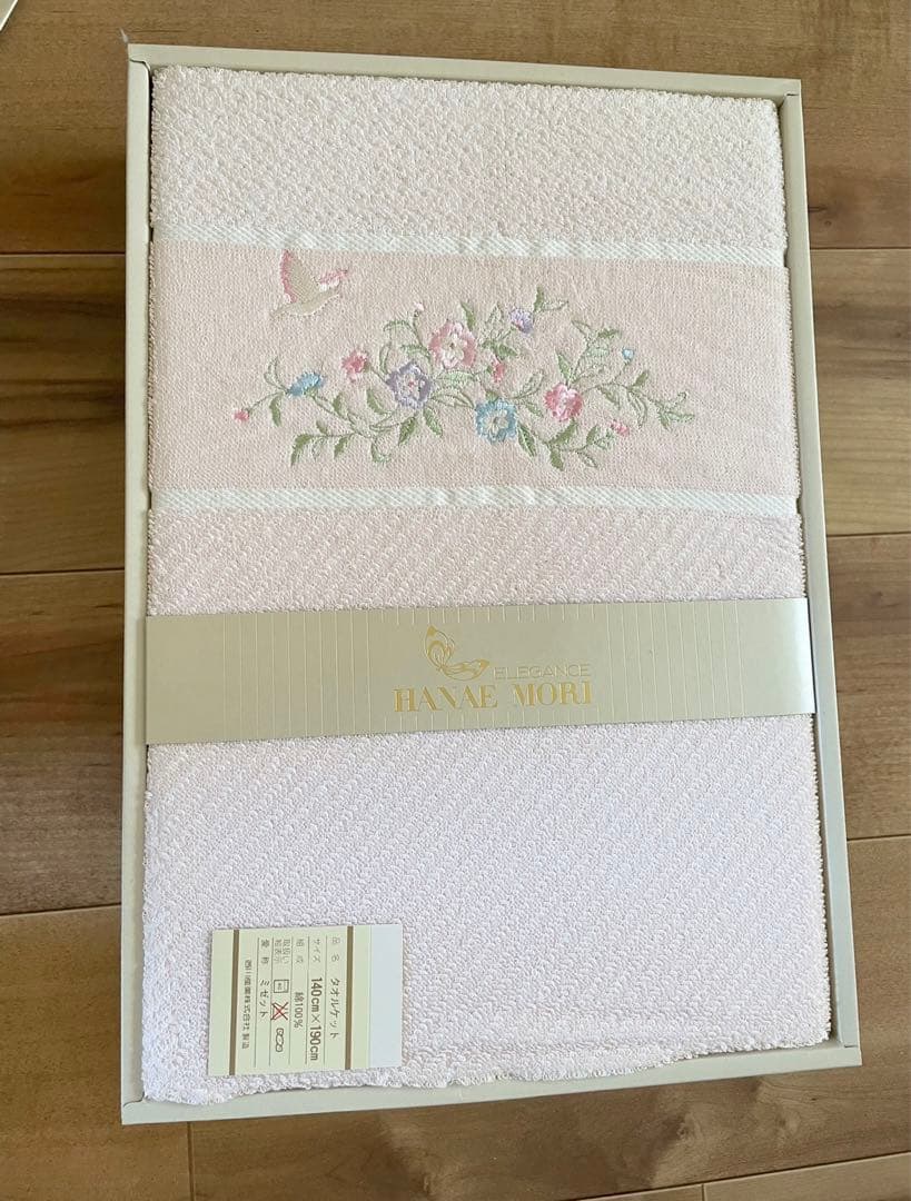 もりはなえ タオルケット ピンク 花柄