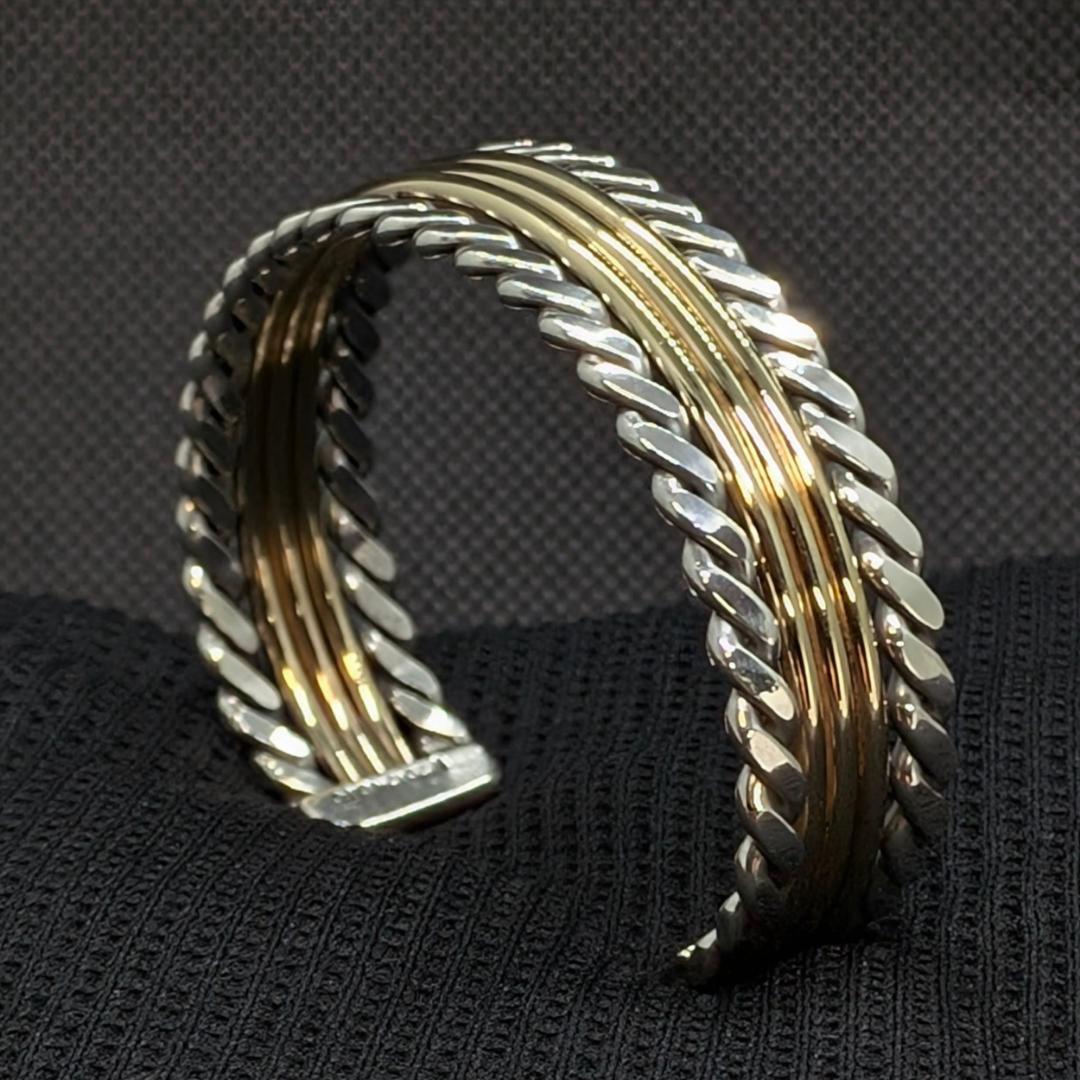 【美品】Navajo Tahe バングル／12K GF×SV925／迅速発送