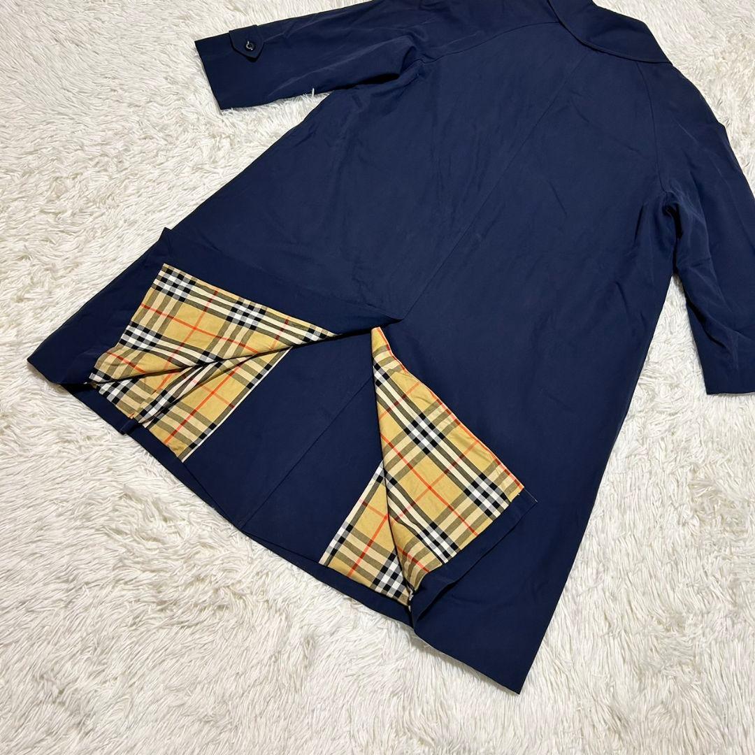 バーバリー BURBERRY ノバチェック エンブレム ネイビー コート