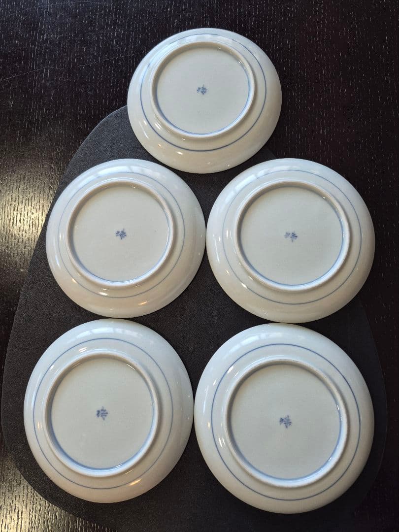 有田焼 福珠窯 染錦丸紋 5.5寸皿 5枚 手描き 定番人気