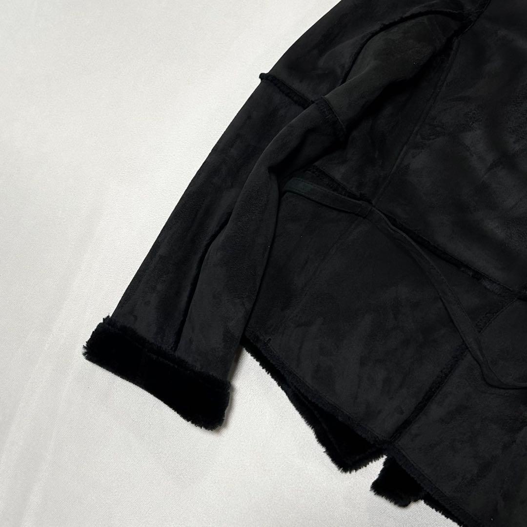 90s ギャング B3 フェイクムートン ジャケット ファー 短丈 お兄系