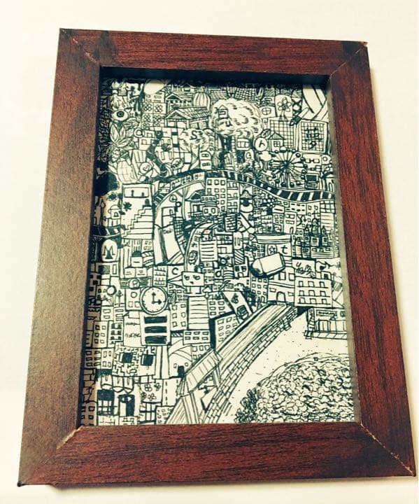 ボールペン画 原画3枚セット ゼンタングル