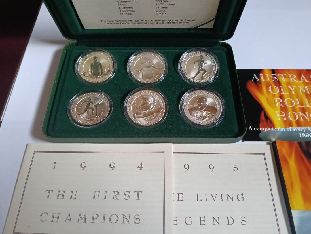 オーストラリアオリンピック功績者 王立造幣局発行 純銀.999 総重量 160g