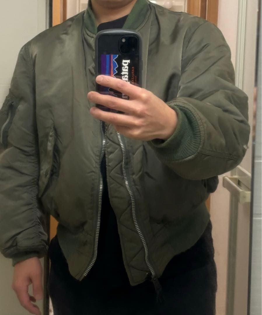 【美品】80s USA製 ALPHA INDUSTRIES MA-1 L 短丈