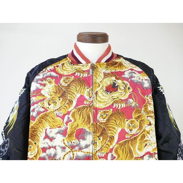 新品＊HOUSTON レーヨン スーベニアジャケット 百虎 スカジャン M