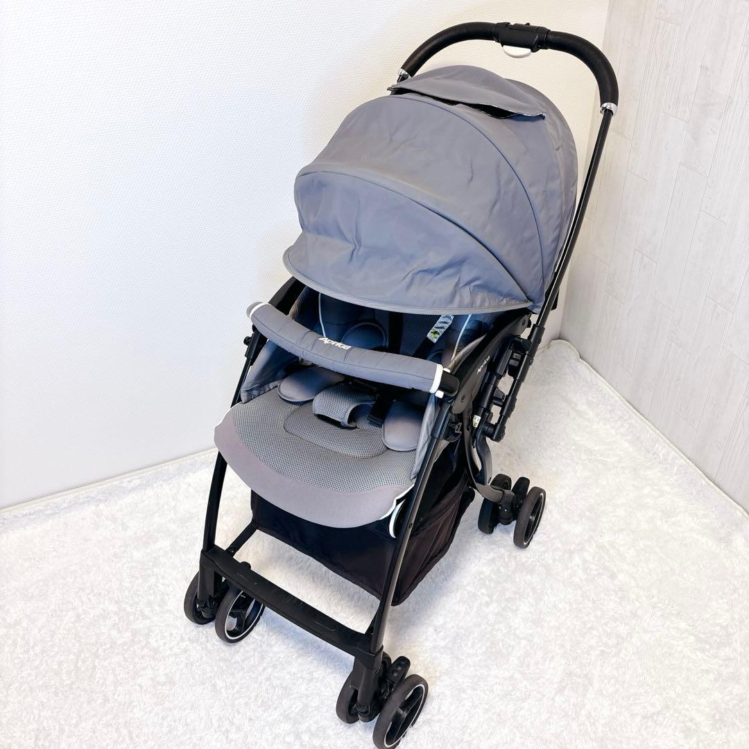 Aprica ラクーナ クッション AB グレー ベビーカー 両対面式