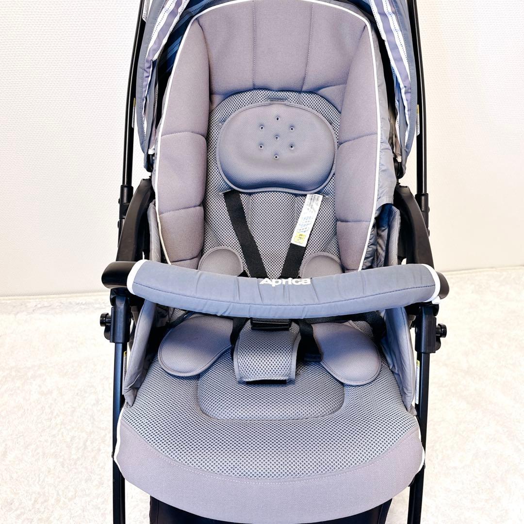 Aprica ラクーナ クッション AB グレー ベビーカー 両対面式