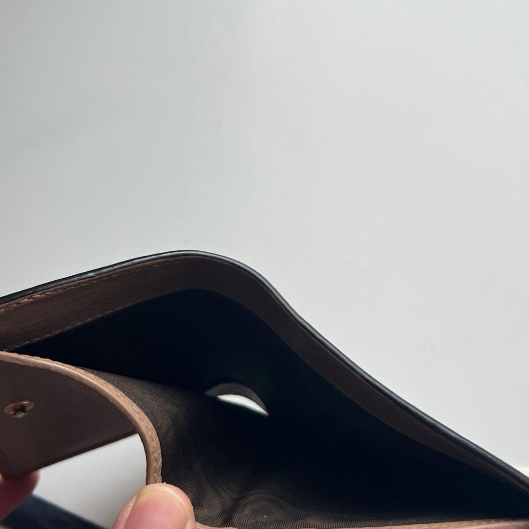 10 極上美品 GUCCI グッチ マーモント 2つ折り財布