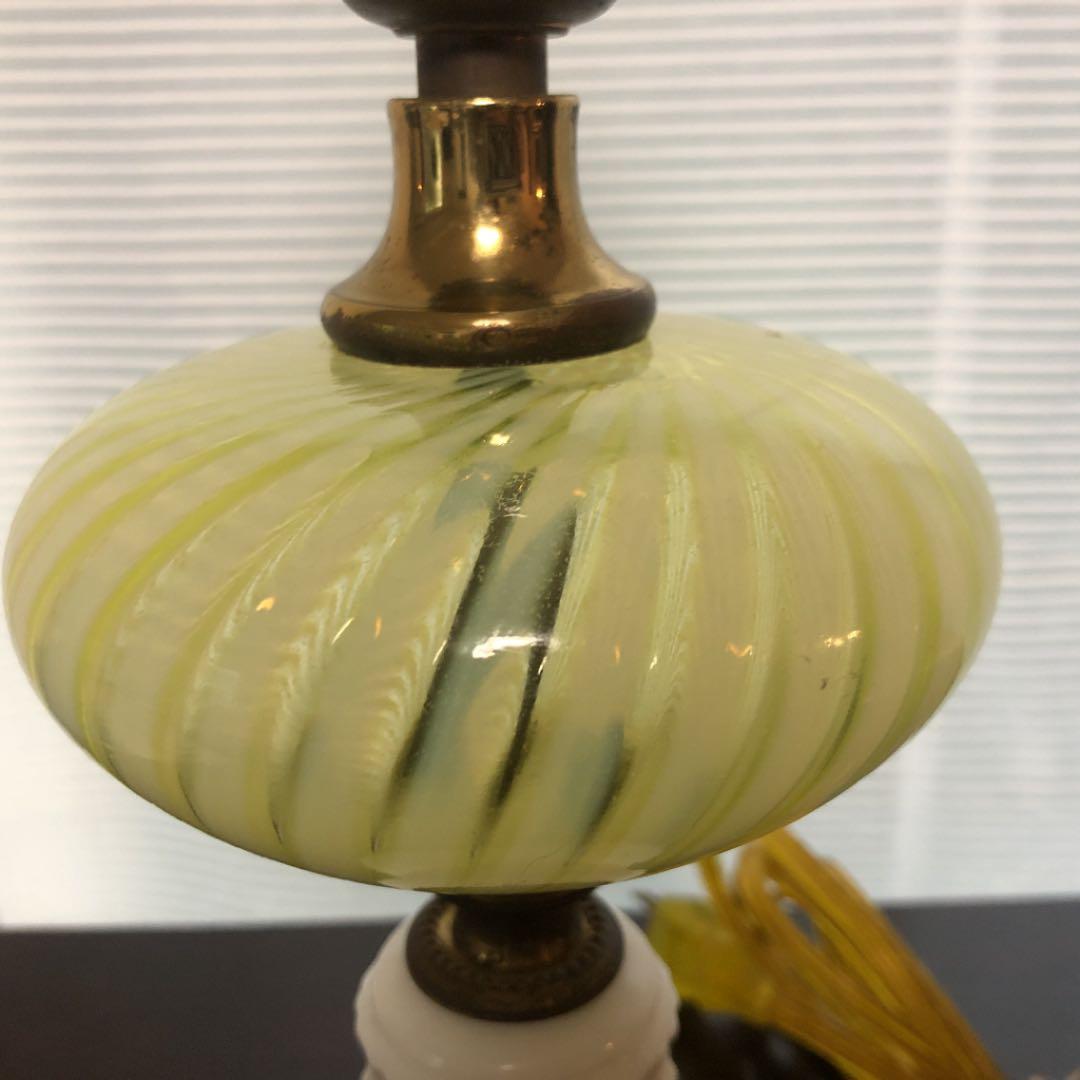 フェントンミルクガラス台座ランプ