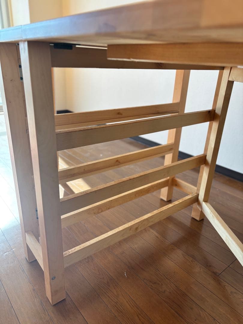IKEA ノールデン 折りたたみテーブル 引き出し付