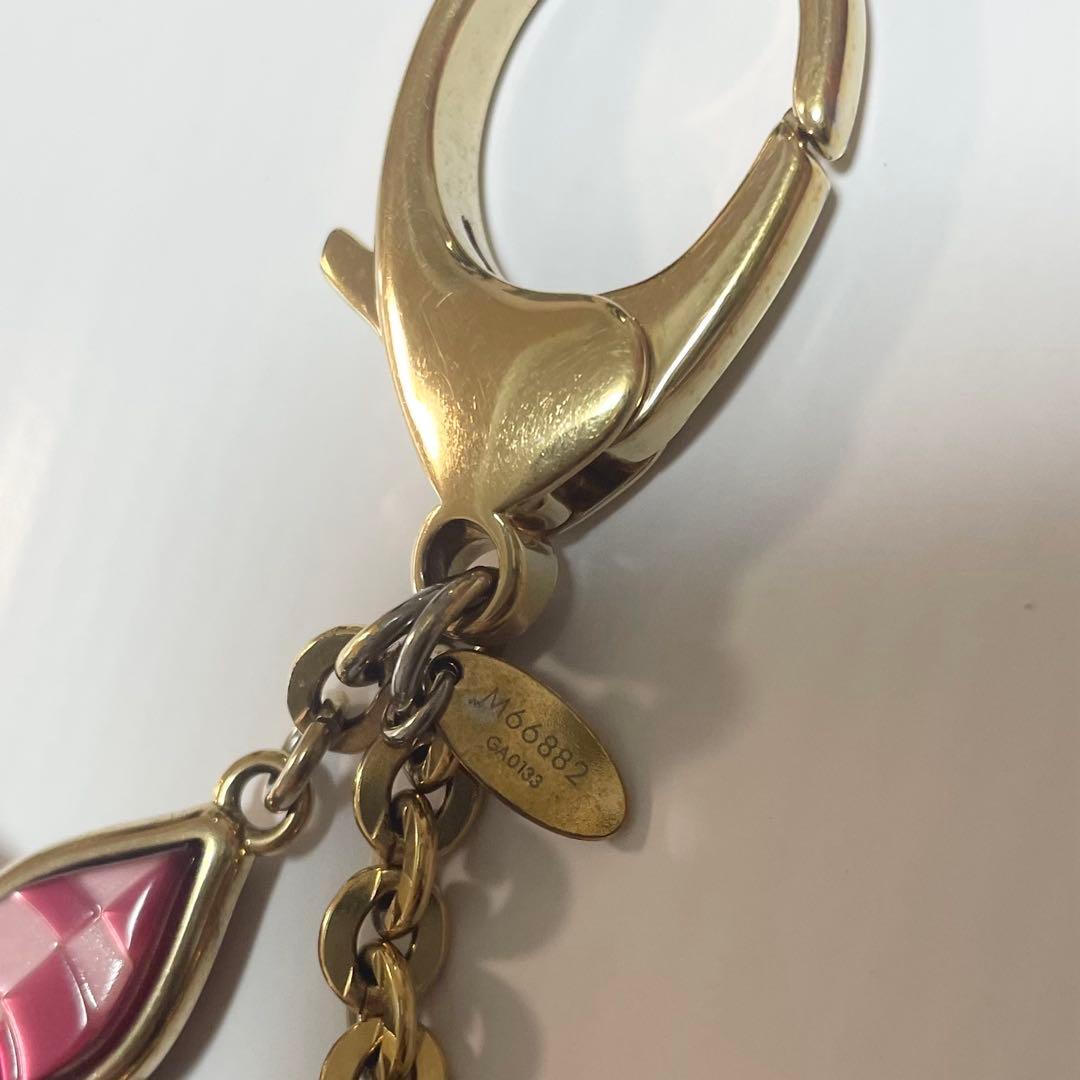 ルイヴィトン　チャーム　ビジューサックモザイク　ピンク　ベージュ